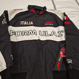 Formula 1 Black and White Men's Performance Jacket